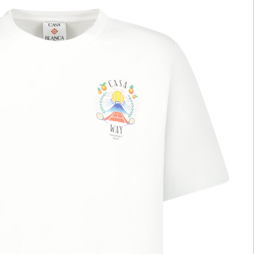 Casablanca Casa Way Mountain Short Sleeve T-Shirt in White - Boinclo - Outlet Sale Under Retail