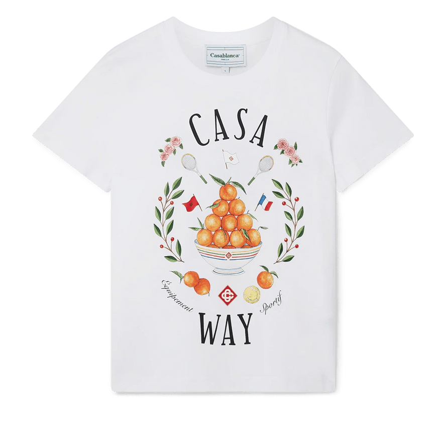 Casablanca 'Casa Way' T-Shirt White - Boinclo - Outlet Sale Under Retail