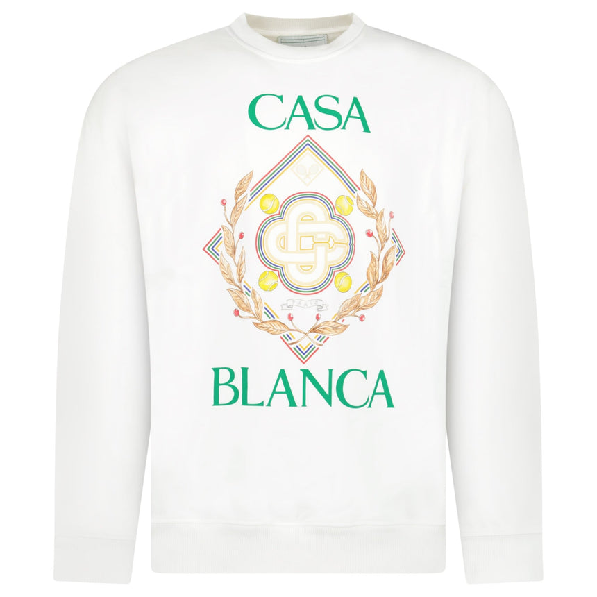 Casablanca Championship Diamond Printed Sweatshirt in Ivory - Boinclo - Outlet Sale Under Retail