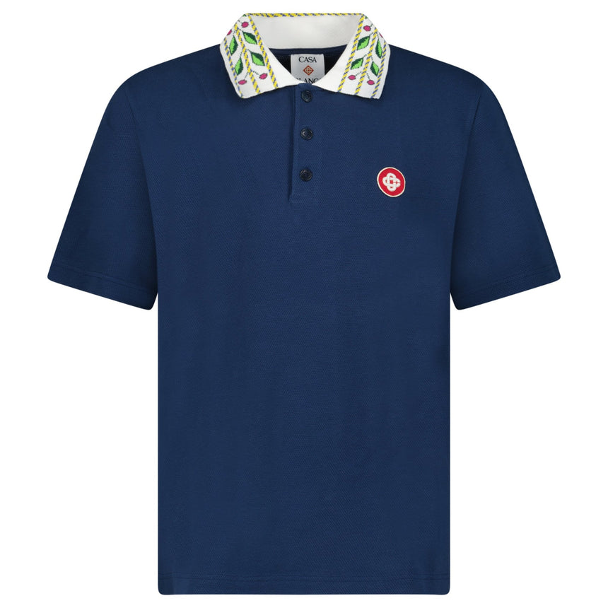 Casablanca Classic Laurel Pique Polo Navy - Boinclo - Outlet Sale Under Retail