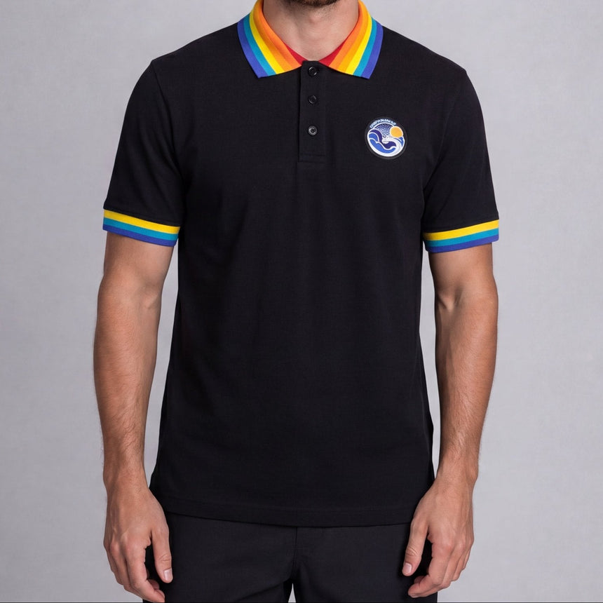 Casablanca Embroidered Logo Short Sleeve Polo Black - Boinclo - Outlet Sale Under Retail