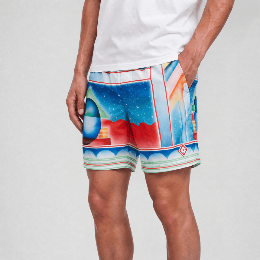 Casablanca Galaxy Court Swim Shorts in Multicolour - Boinclo - Outlet Sale Under Retail