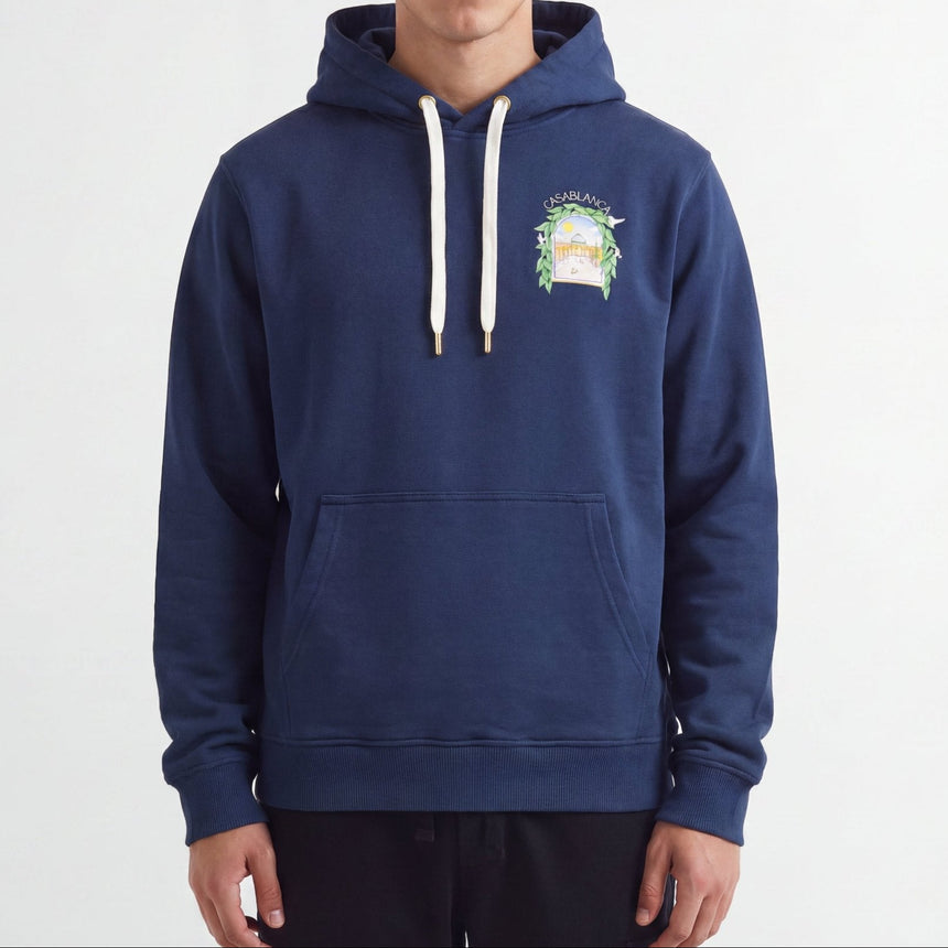 Casablanca L'Arche De Tennis Hoodie in Navy - Boinclo - Outlet Sale Under Retail