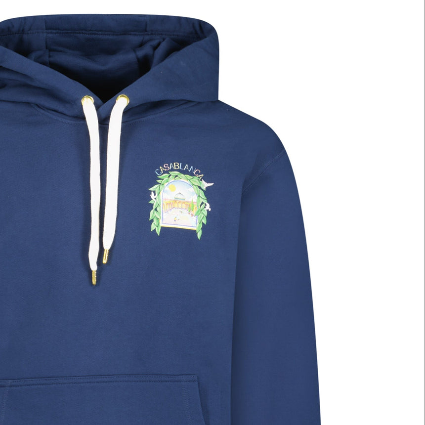 Casablanca L'Arche De Tennis Hoodie in Navy - Boinclo - Outlet Sale Under Retail