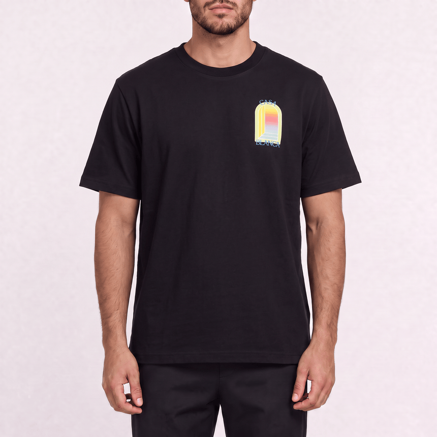 Casablanca L'Arche Screen-Print T-Shirt in Black - Boinclo - Outlet Sale Under Retail