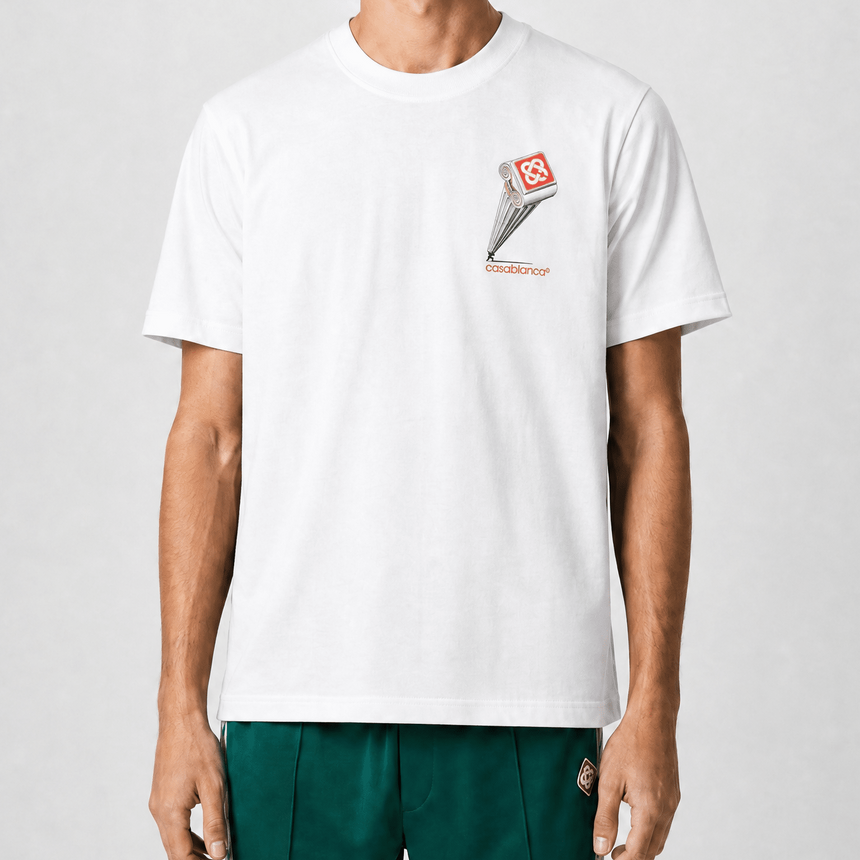 Casablanca Leaning Column Printed T-Shirt White - Boinclo - Outlet Sale Under Retail