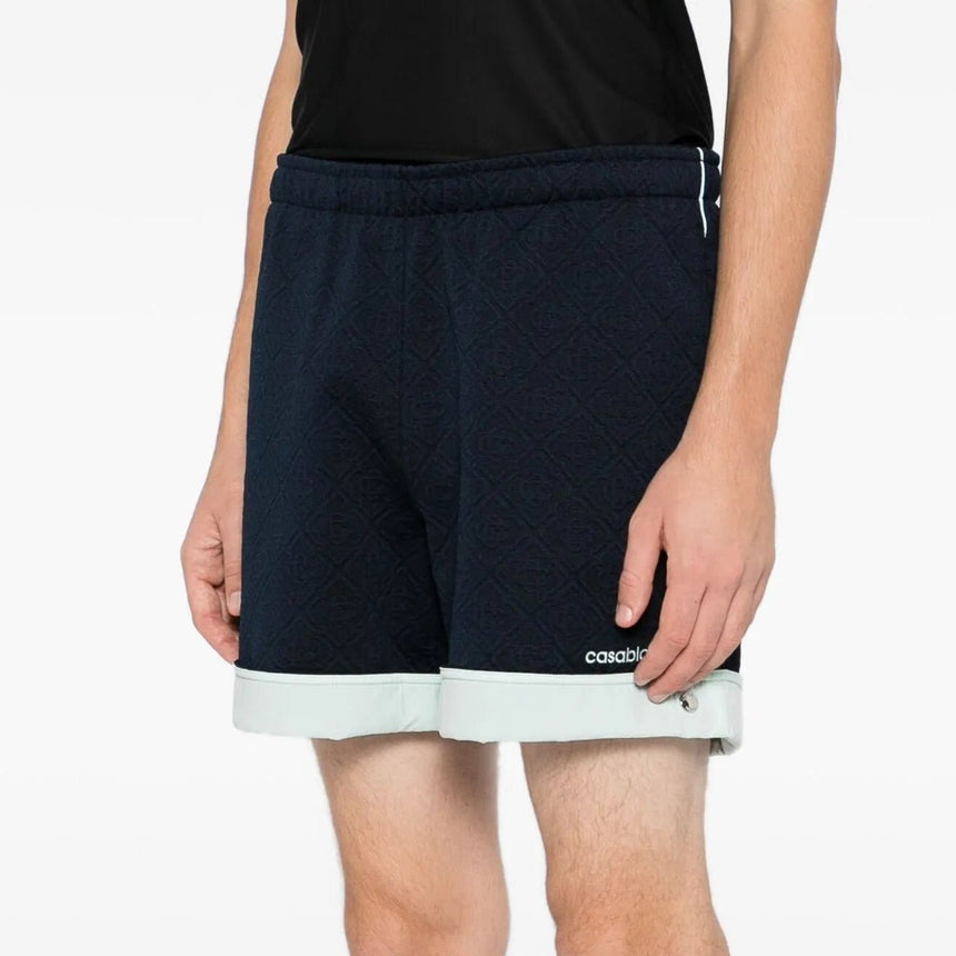 Casablanca Monogram Jacquard Knit Shorts in Navy - Boinclo - Outlet Sale Under Retail