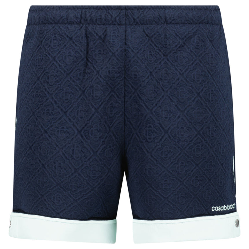Casablanca Monogram Jacquard Knit Shorts in Navy - Boinclo - Outlet Sale Under Retail