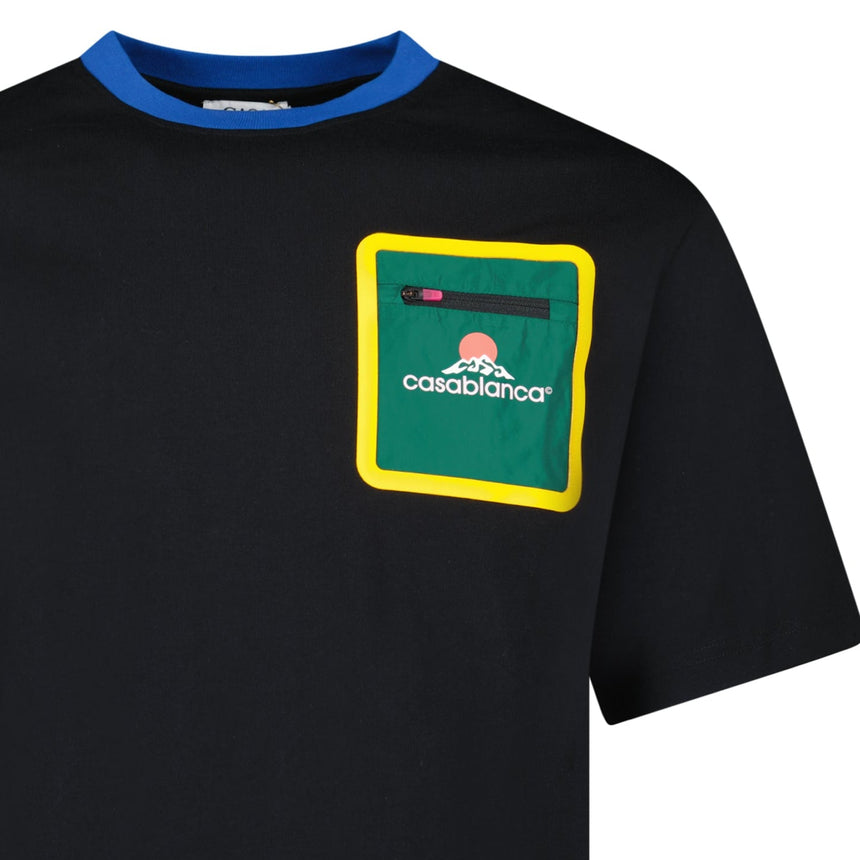 Casablanca Montagne Short Sleeve T-Shirt in Black - Boinclo - Outlet Sale Under Retail