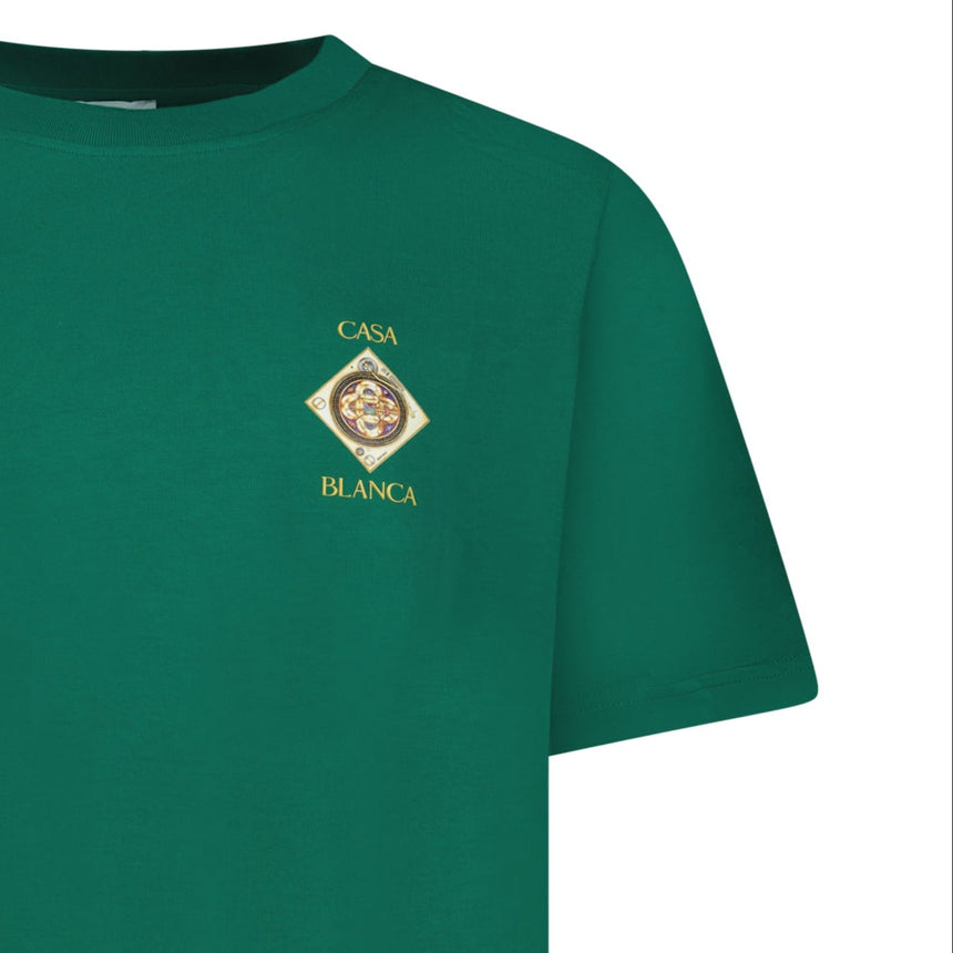 Casablanca 'Plafond Orné de Musique' Graphic-Print T-Shirt in Green - Boinclo - Outlet Sale Under Retail