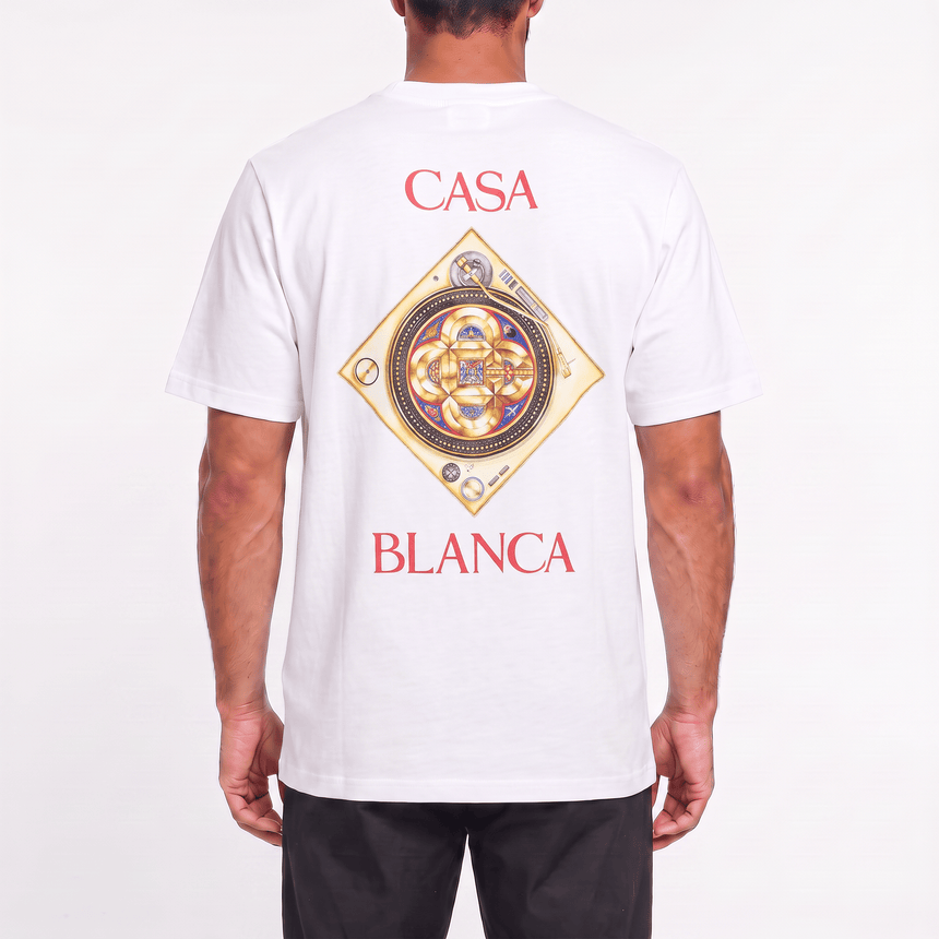 Casablanca 'Plafond Orné de Musique' Graphic-Print T-Shirt in White - Boinclo - Outlet Sale Under Retail