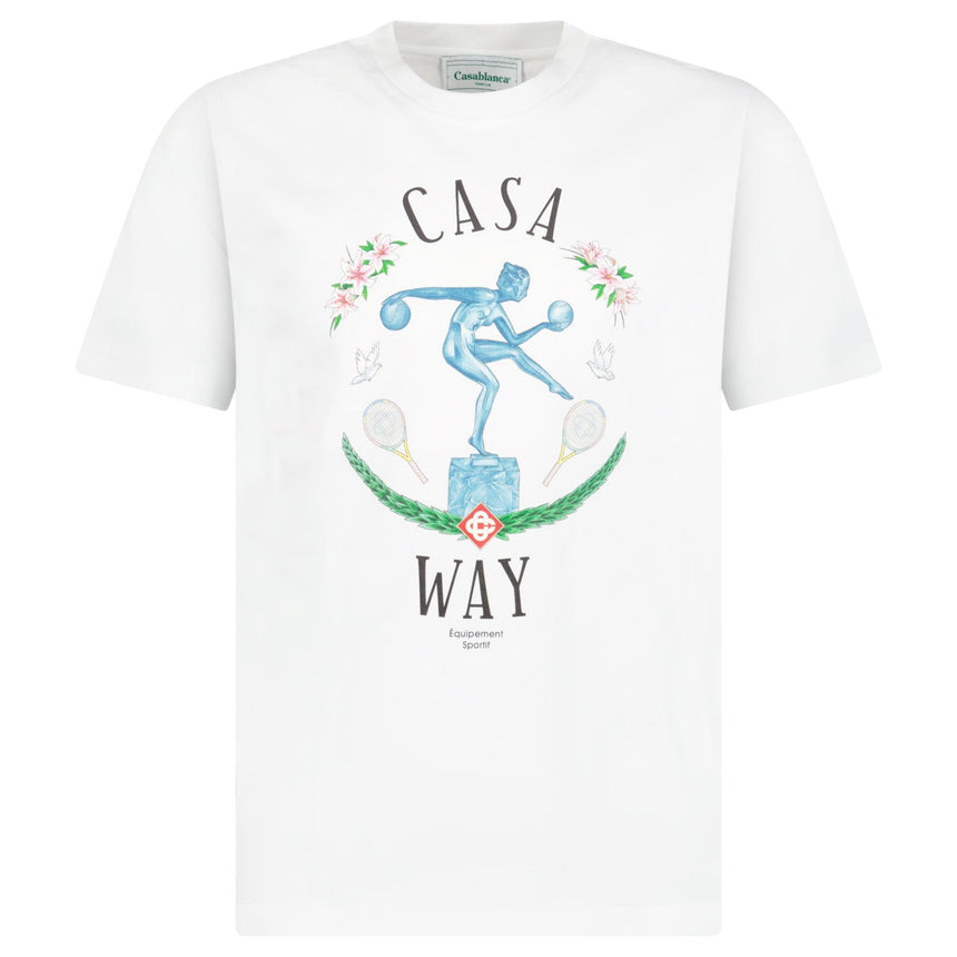 Casablanca Statue en Marbre Printed T-Shirt in White - Boinclo - Outlet Sale Under Retail