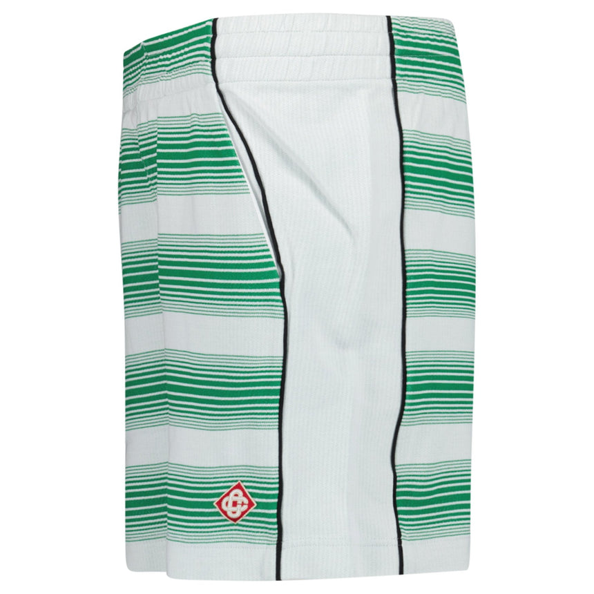 Casablanca Striped Jacquard Track Shorts in White/Green - Boinclo - Outlet Sale Under Retail