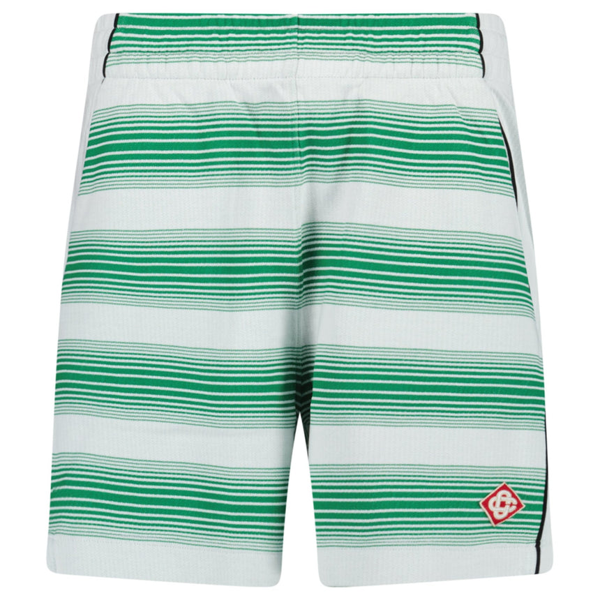 Casablanca Striped Jacquard Track Shorts in White/Green - Boinclo - Outlet Sale Under Retail