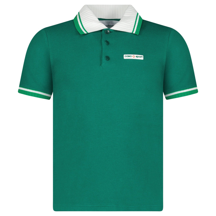 Casablanca Textured Polo Shirt Evergreen - Boinclo - Outlet Sale Under Retail