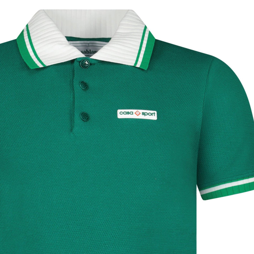 Casablanca Textured Polo Shirt Evergreen - Boinclo - Outlet Sale Under Retail