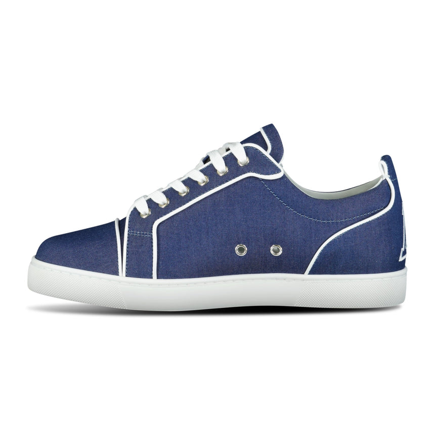 Christian Louboutin 'Varsijunior' Sneakers Denim & White - Boinclo ltd - Outlet Sale Under Retail