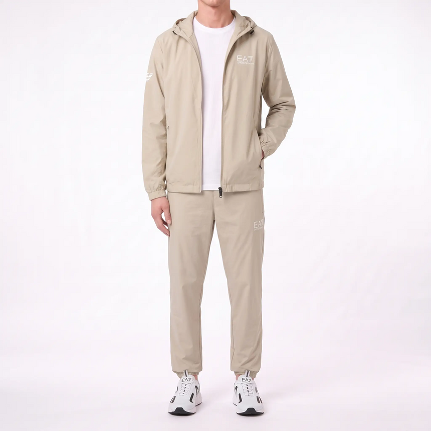 EA7 Emporio Armani Woven Tracksuit in Oxford Tan