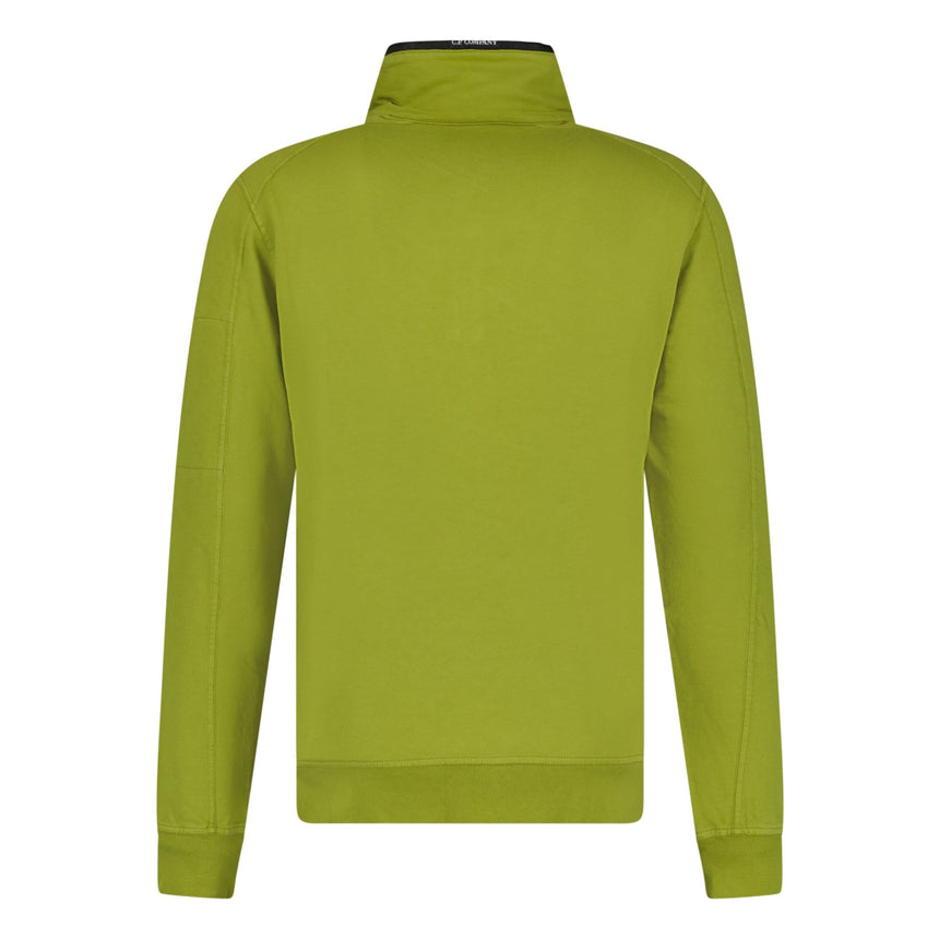 CP Company 1/4 Zip Lens Sweatshirt Light Fleece Olive - Boinclo ltd - Outlet Sale Under Retail