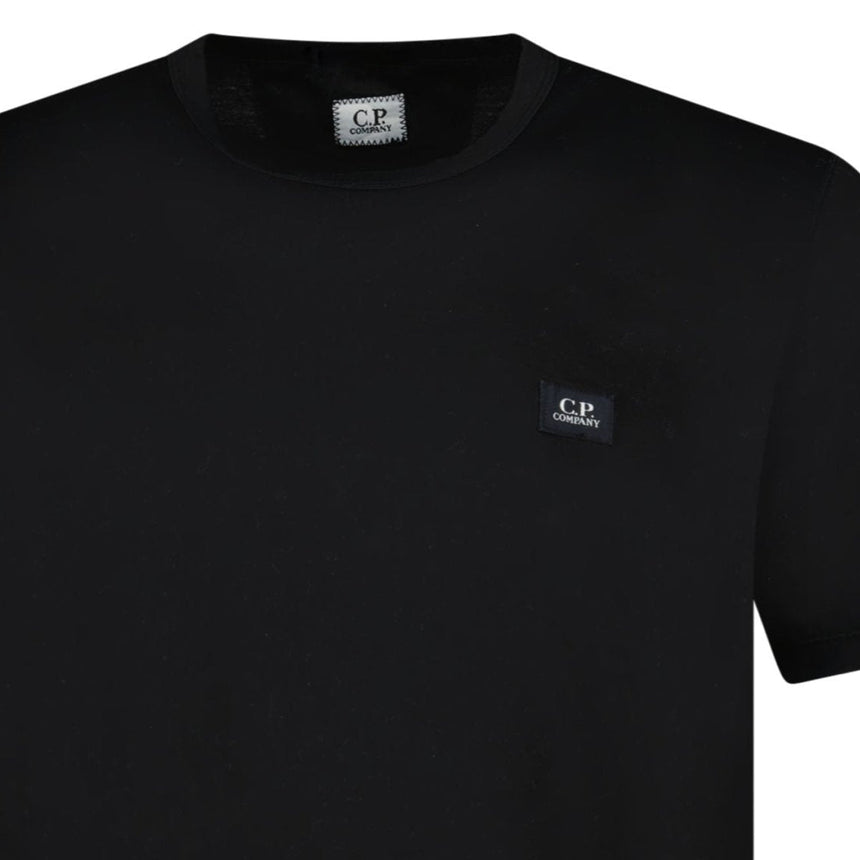 CP Company 30/1 Jersey Logo Patch Black T-Shirt - Boinclo - Outlet Sale Under Retail