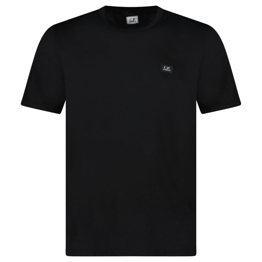 CP Company 30/1 Jersey Logo Patch Black T-Shirt - Boinclo - Outlet Sale Under Retail