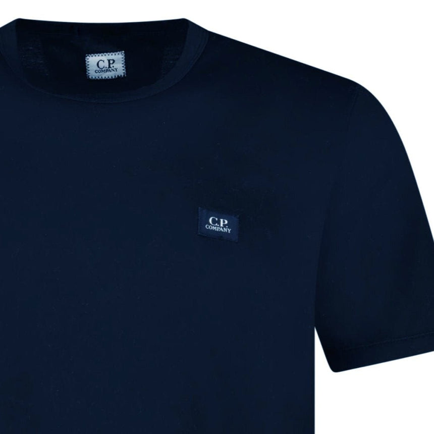 CP Company 30/1 Jersey Logo Patch Navy T-Shirt - Boinclo - Outlet Sale Under Retail