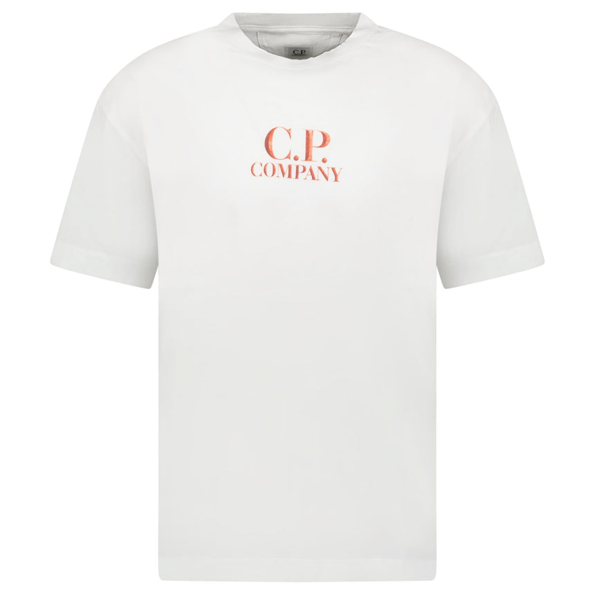 CP Company 30/1 Jersey Logo T-Shirt Gauze White - Boinclo - Outlet Sale Under Retail