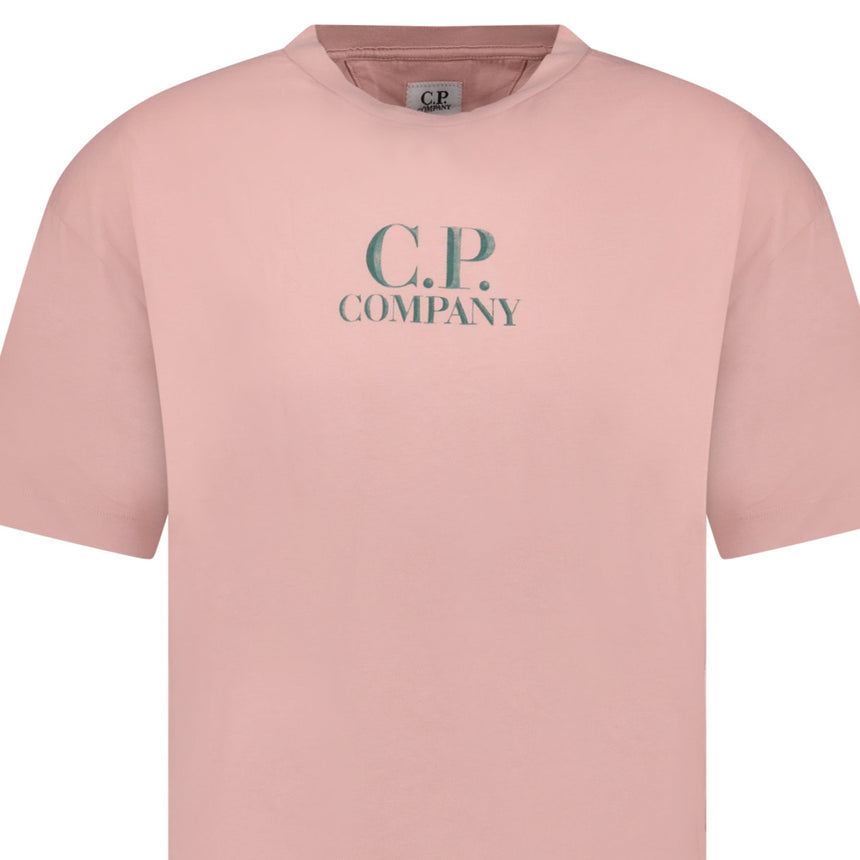 CP Company 30/1 Jersey Logo T-Shirt Misty Rose - Boinclo - Outlet Sale Under Retail