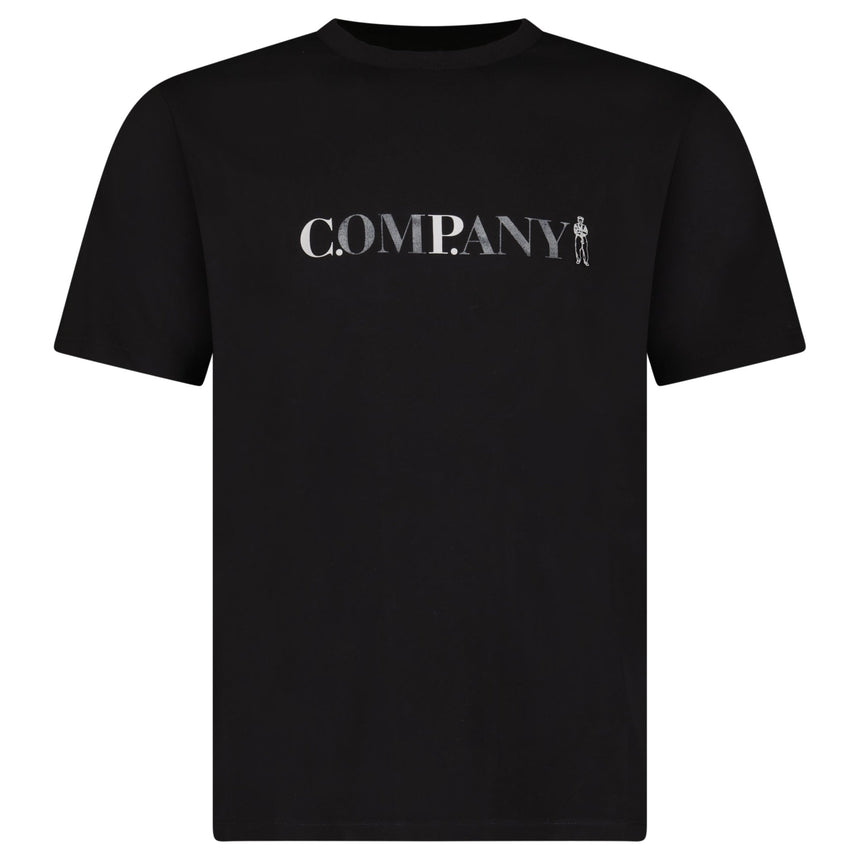 CP Company 30/1 Jersey Short Sleeve Chest Logo T-Shirt in Black - Boinclo - Outlet Sale Under Retail