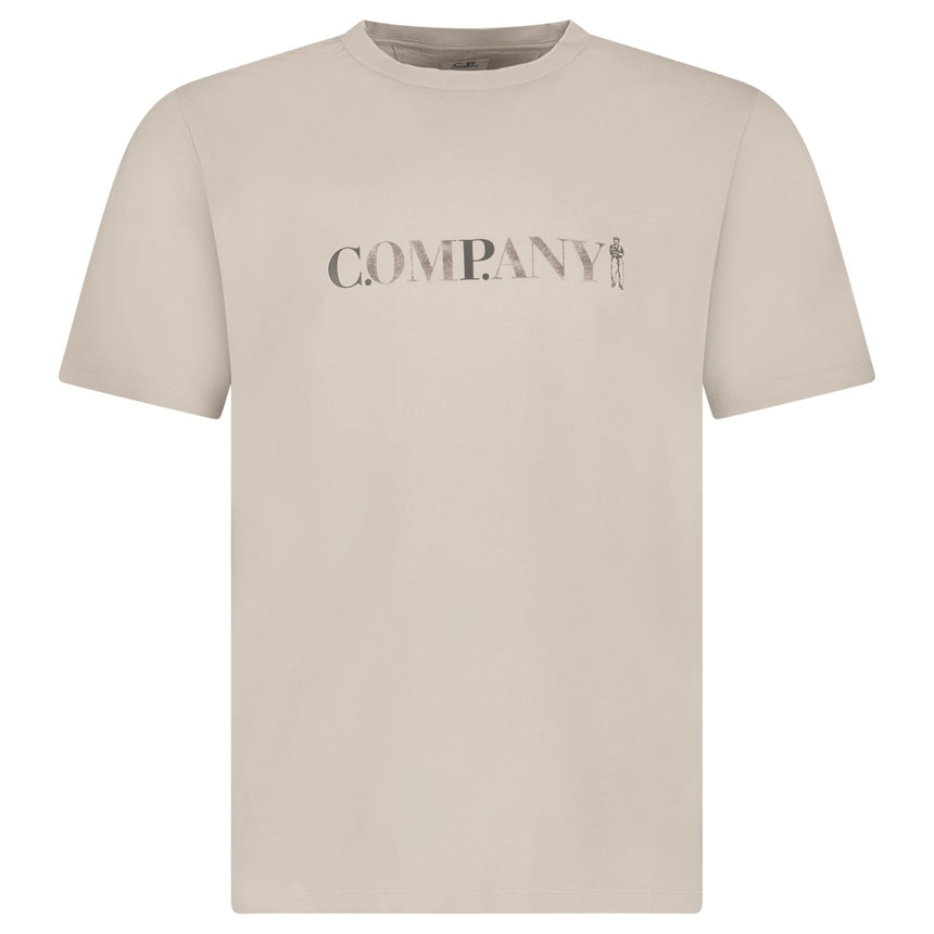 CP Company 30/1 Jersey Short Sleeve Chest Logo T-Shirt in Dove Grey - Boinclo - Outlet Sale Under Retail