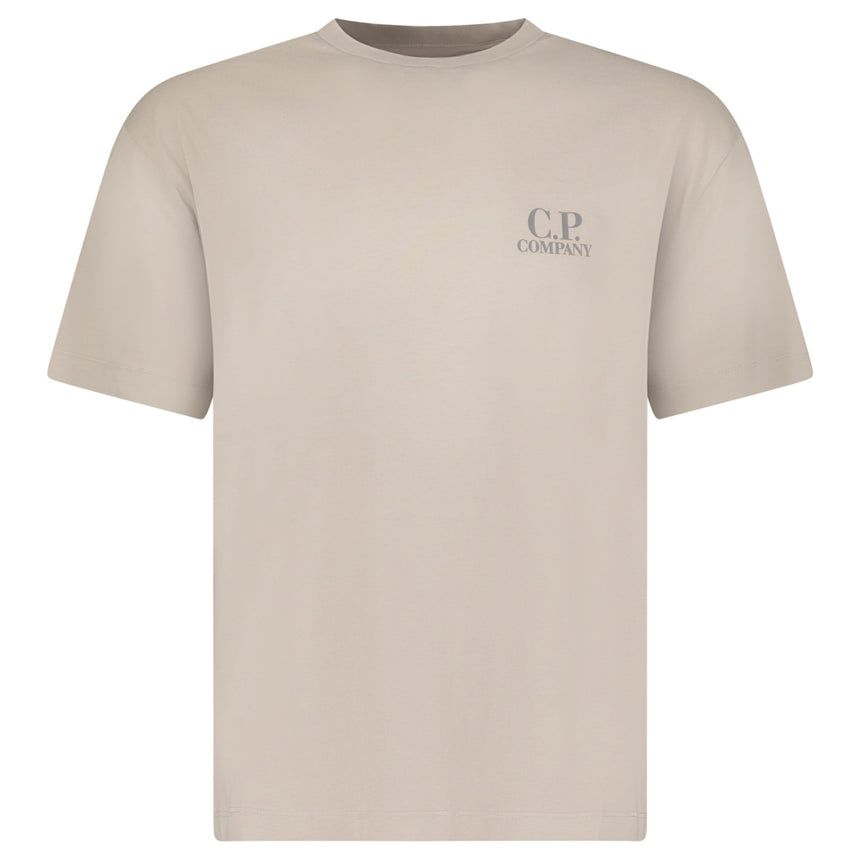C.P. Company 30/1 Jersey Short Sleeve Left Chest Logo T-Shirt in Dove Grey - Boinclo - Outlet Sale Under Retail