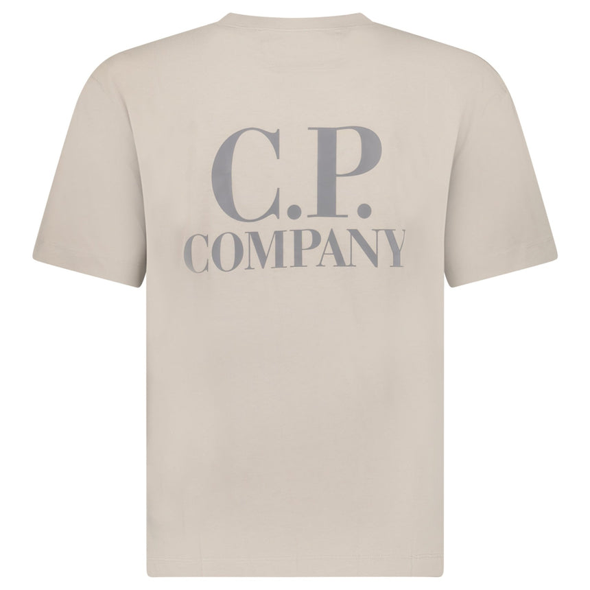 C.P. Company 30/1 Jersey Short Sleeve Left Chest Logo T-Shirt in Dove Grey - Boinclo - Outlet Sale Under Retail