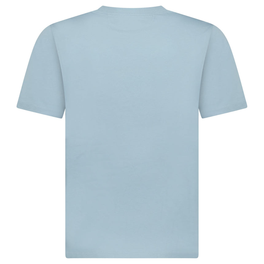 CP Company 30/1 Jersey Stitch Block Logo T-Shirt in Silver Blue - Boinclo - Outlet Sale Under Retail