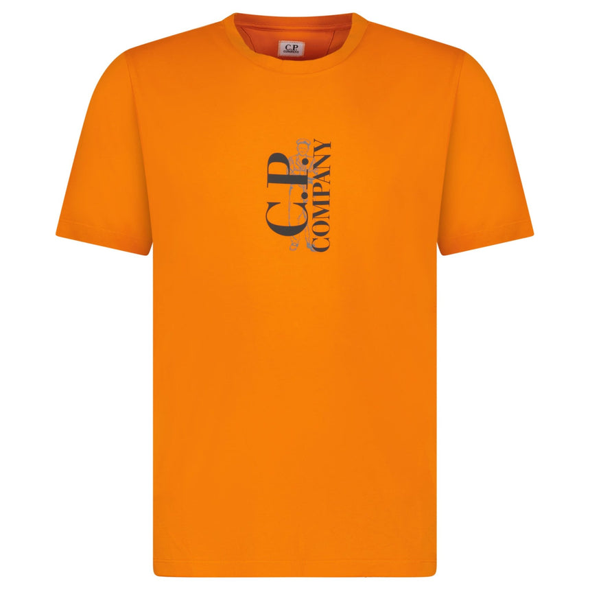 CP Company 30/1 Sailor Logo T-Shirt Russet Orange - Boinclo - Outlet Sale Under Retail