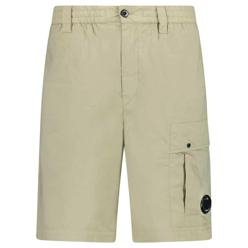 CP Company 50 Fili Stretch Loose Lens Cargo Shorts in Moss Beige - Boinclo - Outlet Sale Under Retail