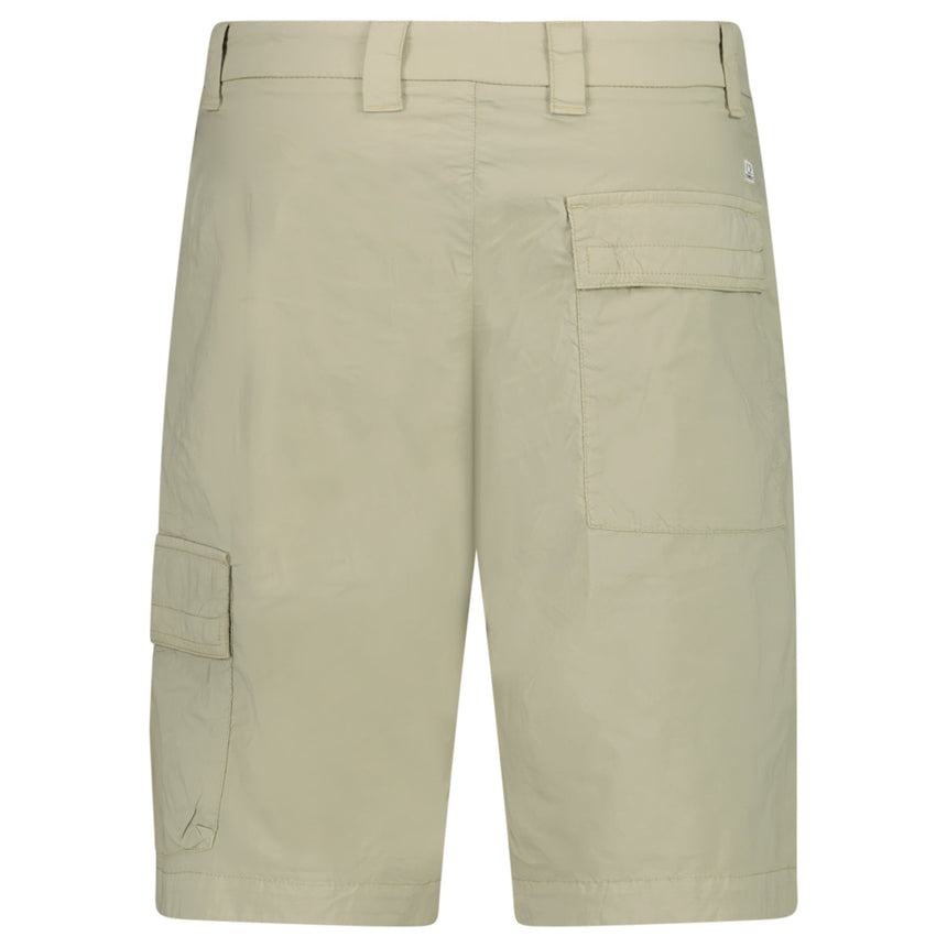 CP Company 50 Fili Stretch Loose Lens Cargo Shorts in Moss Beige - Boinclo - Outlet Sale Under Retail