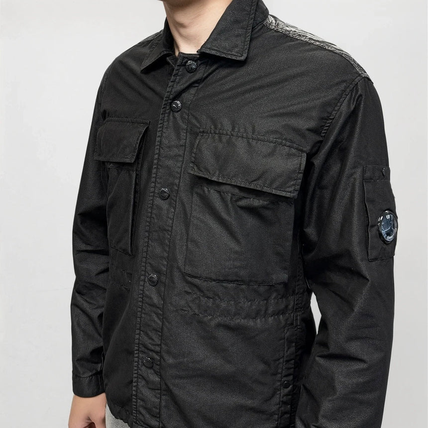 CP Company 50 Fili Tr - P Buttoned Kan D Panel Coach Jacket Black - Boinclo - Outlet Sale Under Retail