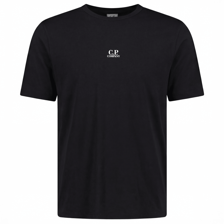 CP Company 70/2 Mercerised Jersey Logo Patch T-Shirt in Black - Boinclo - Outlet Sale Under Retail