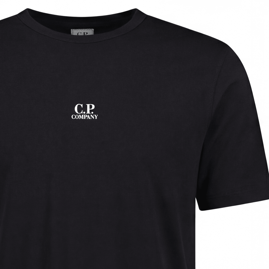 CP Company 70/2 Mercerised Jersey Logo Patch T-Shirt in Black - Boinclo - Outlet Sale Under Retail