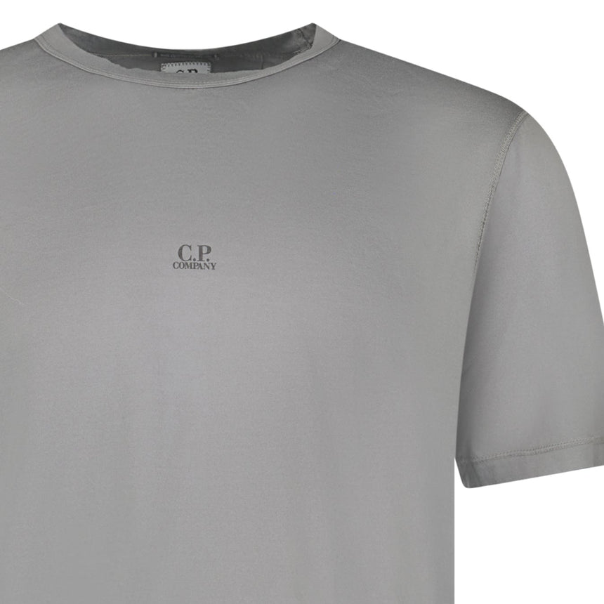 CP Company 70/2 Mercerised Jersey Logo Patch T-Shirt in Grey - Boinclo - Outlet Sale Under Retail