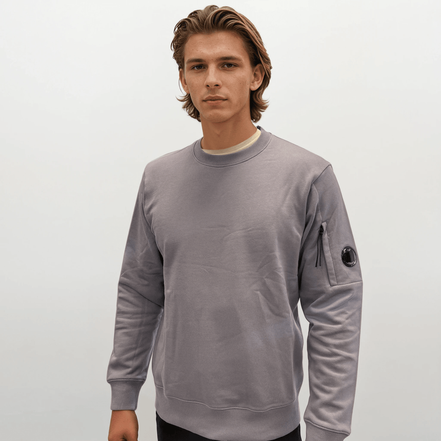 CP Company Arm Lens Diagonal Sweatshirt Lavender Violet - Boinclo - Outlet Sale Under Retail