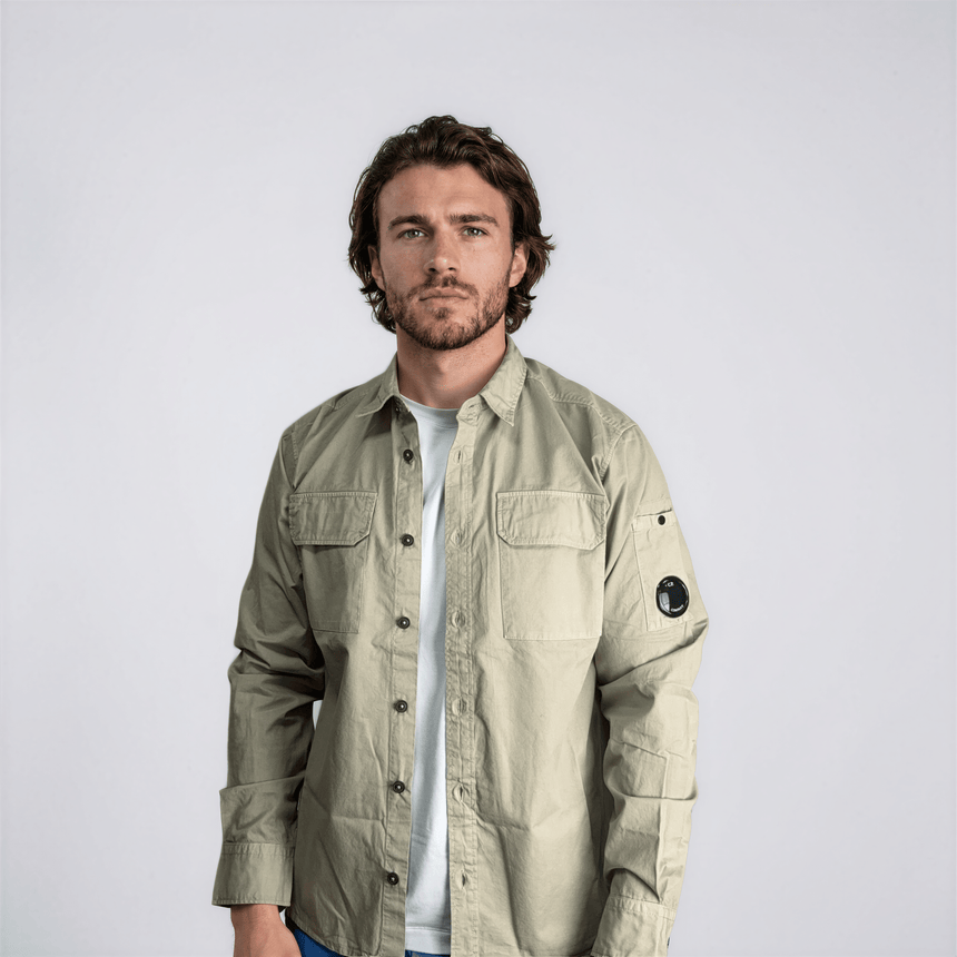 C.P. Company Arm Lens Overshirt in Beige - Boinclo - Outlet Sale Under Retail