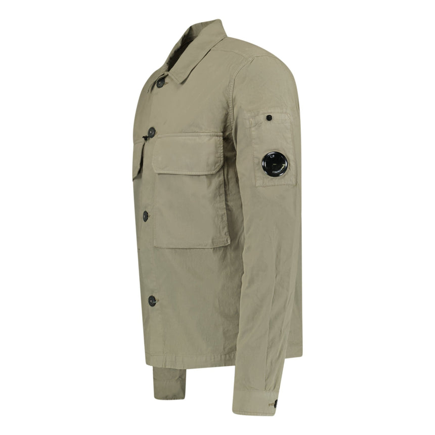 CP Company Button Up Lens Overshirt Light Khaki - Boinclo ltd - Outlet Sale Under Retail