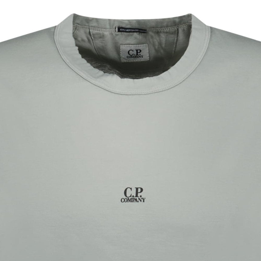 CP Company Chest Writing Logo T-Shirt Grey - Boinclo - Outlet Sale Under Retail