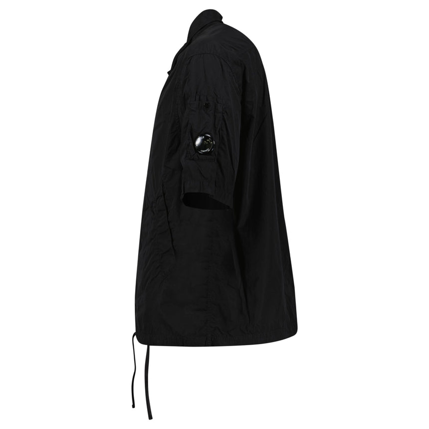CP Company Chrome-R Short Sleeve Lens Overshirt in Black - Boinclo - Outlet Sale Under Retail