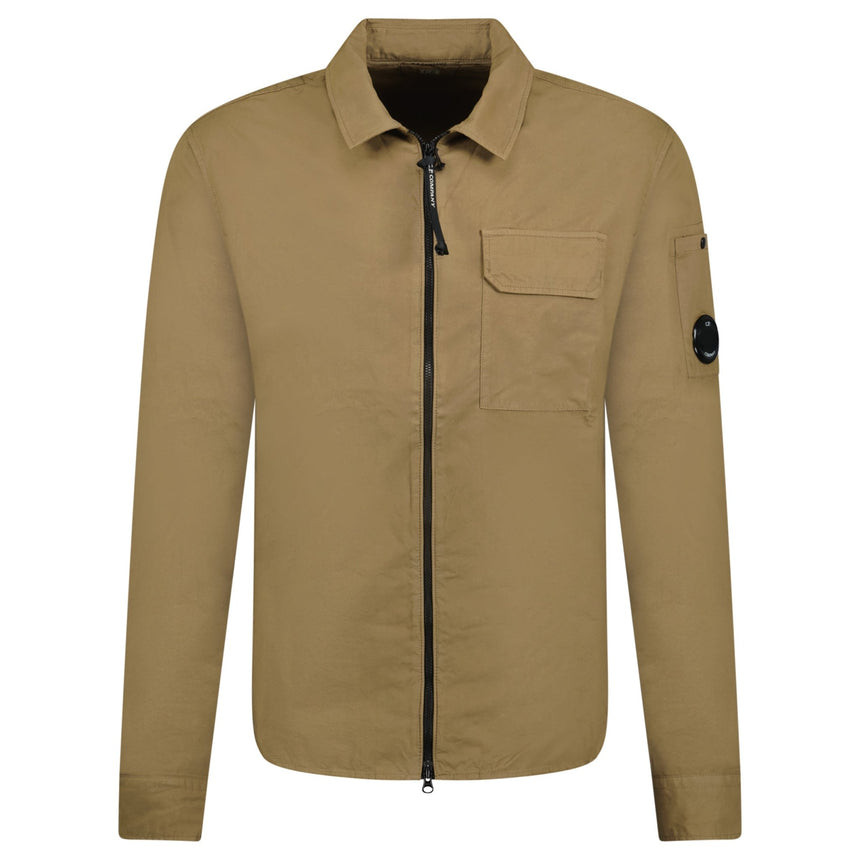 CP Company Cotton Lens Overshirt Jacket Brown - Boinclo - Outlet Sale Under Retail