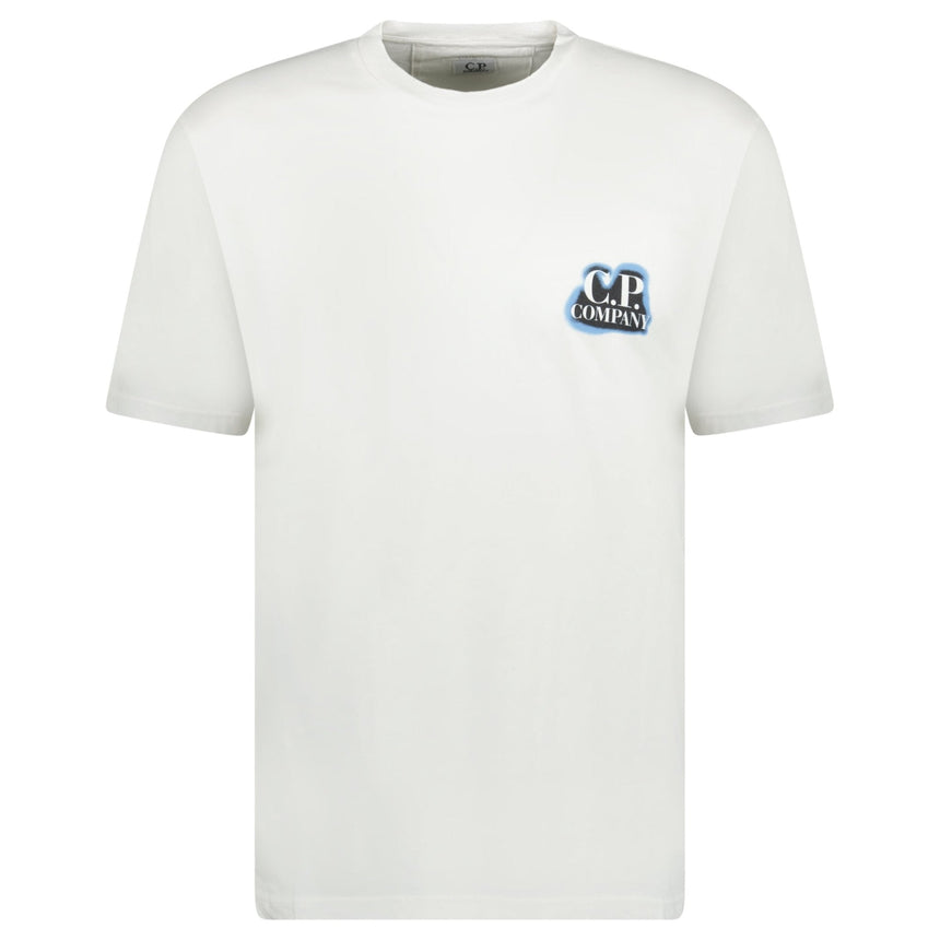 CP Company 24/1 Jersey Artisanal British Sailor T-Shirt in White - Boinclo - Outlet Sale Under Retail