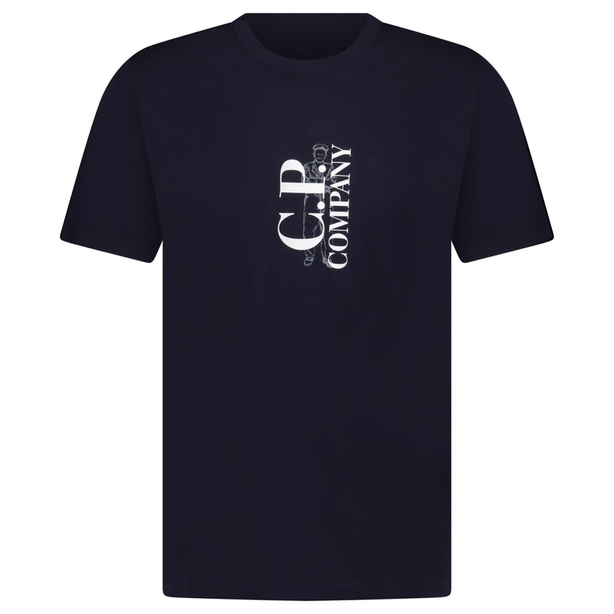 CP Company 30/1 Sailor Logo T-Shirt Navy - Boinclo - Outlet Sale Under Retail