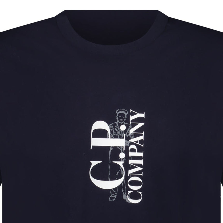 CP Company 30/1 Sailor Logo T-Shirt Navy - Boinclo - Outlet Sale Under Retail
