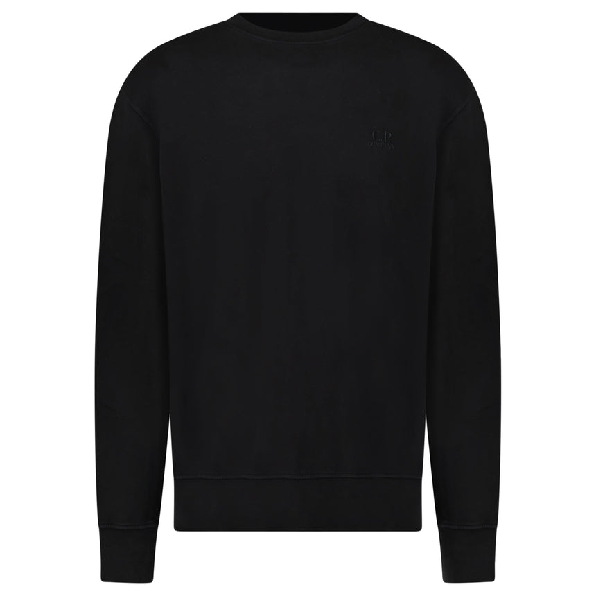 CP Company Brushed and Emerized Diagonal Fleece Crewneck Sweatshirt Black - Boinclo - Outlet Sale Under Retail